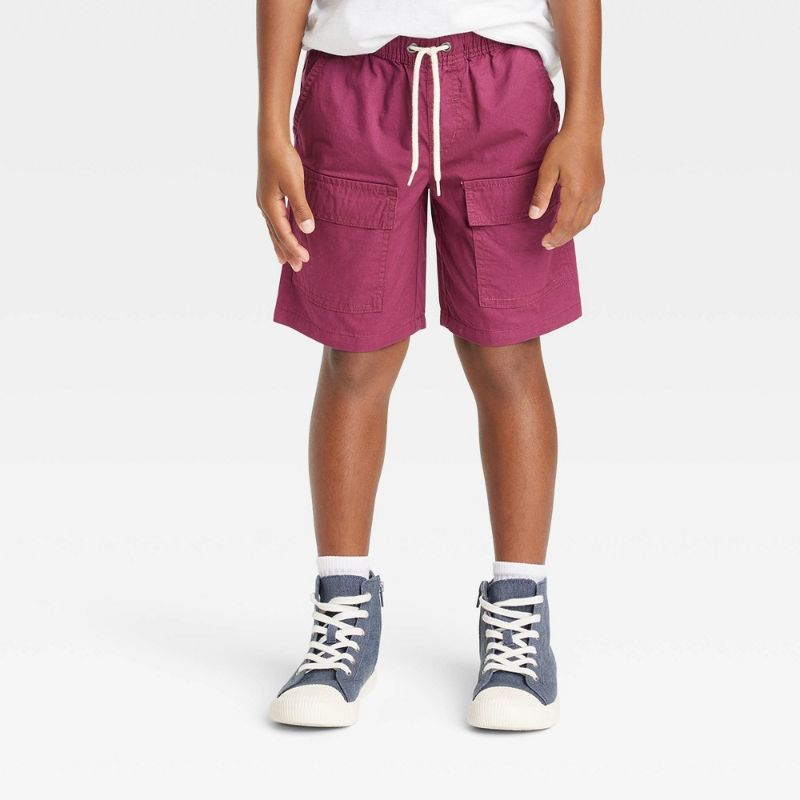 Photo 1 of Boys' Twill Pull-on 'at the Knee' Cargo Shorts - Cat & Jack™ Red M
