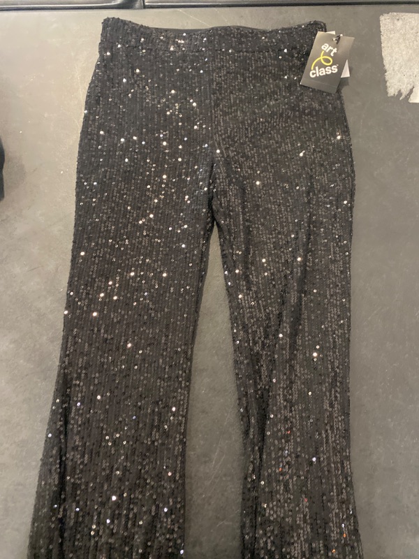 Photo 2 of Girls' Sequin Flare Pants - Art Class™ Black L
