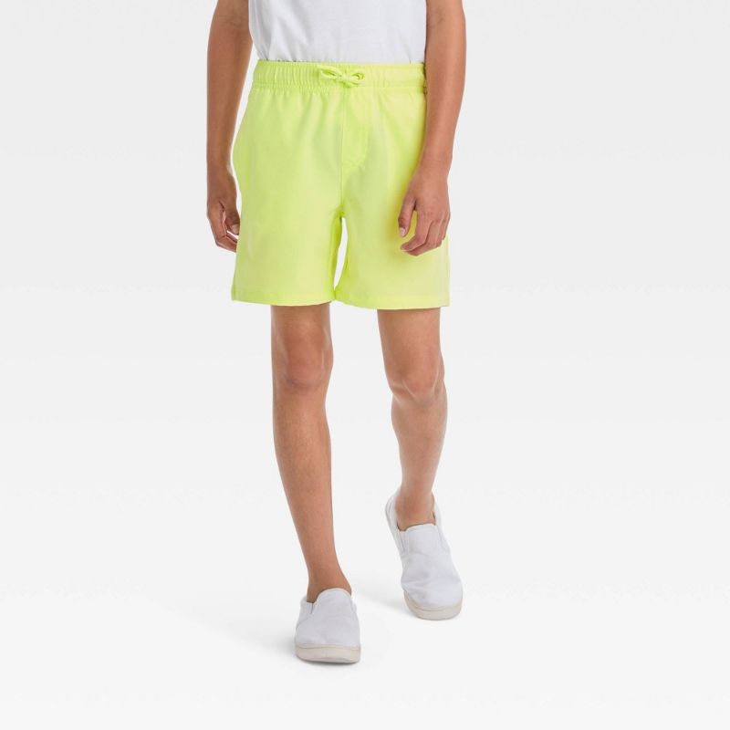 Photo 1 of Boys' Relaxed Quick Dry 'Above the Knee' Pull-on Shorts - Cat & Jack™ Yellow S
