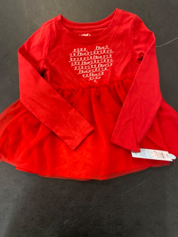 Photo 2 of Toddler Girls' Tulle Top & Bottom Set - Cat & Jack™ Red 5T
