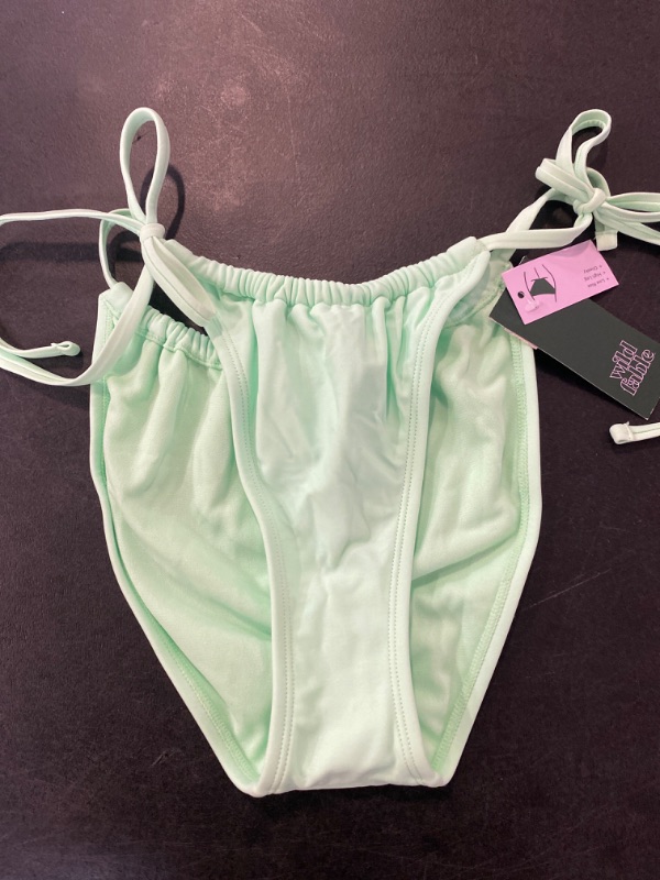 Photo 2 of Women's Adjustable Coverage Side-Tie Bikini Bottom - Wild Fable™ Light Green S
