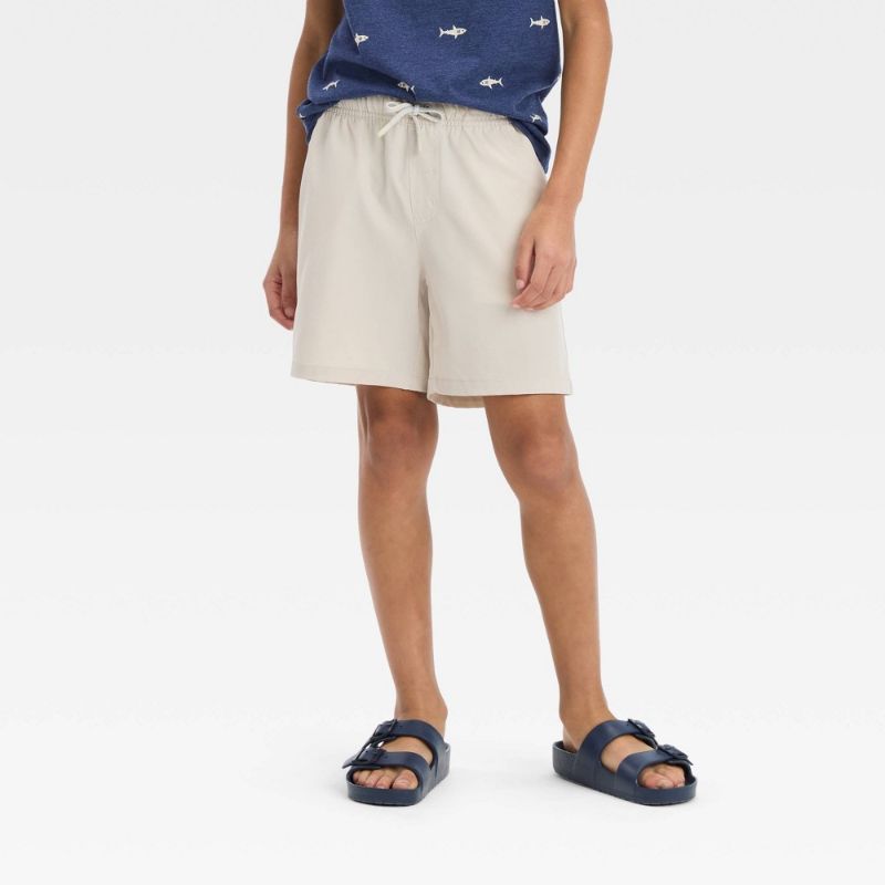 Photo 1 of Boys' Relaxed Quick Dry 'Above the Knee' Pull-on Shorts - Cat & Jack™ Beige XL
