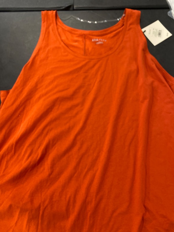 Photo 2 of Women's Drapey Tank Top - Ava & Viv™ Orange 3X
