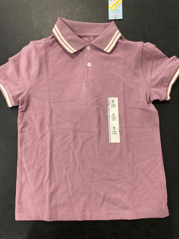 Photo 2 of Boys' Short Sleeve Polo Shirt - Cat & Jack™ Berry Purple M
