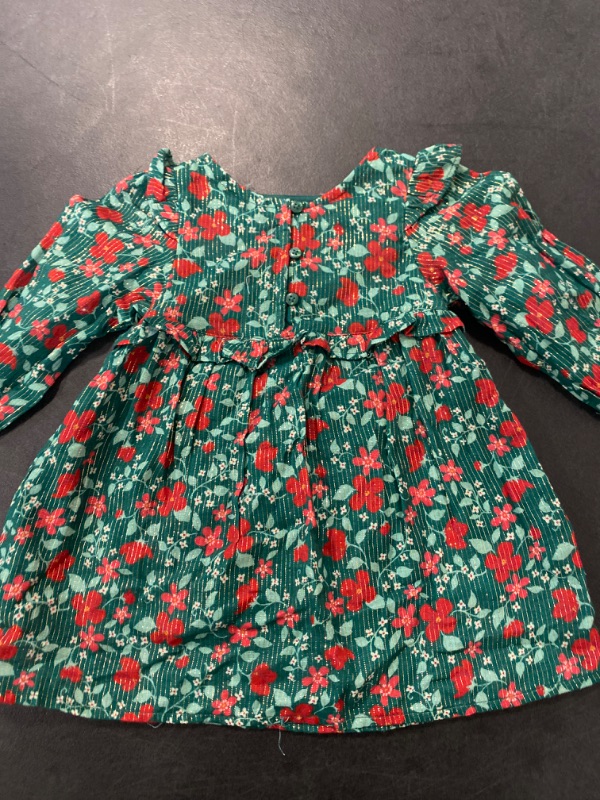 Photo 1 of Toddler Girls' Floral Long Sleeve Dress - Cat & Jack™ Green 18M
