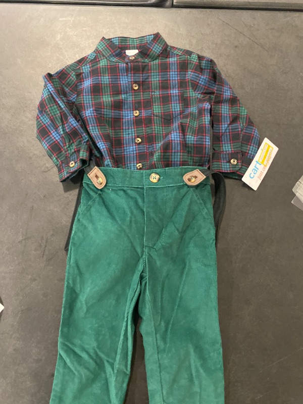 Photo 2 of Carter's Just One You® Baby Boys' Plaid Top & Bottom Set - Green 12M
