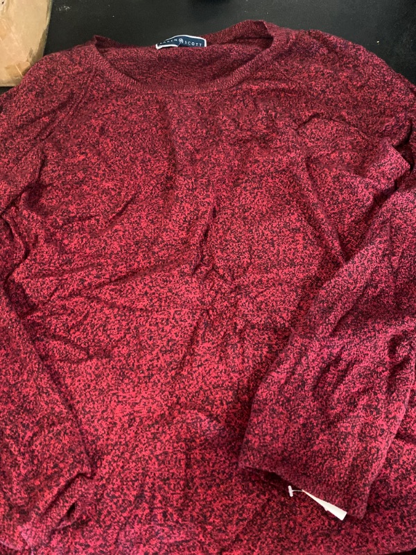 Photo 2 of Karen Scott Plus Size Curved Hem Cotton Sweater Bright Red - 0X

