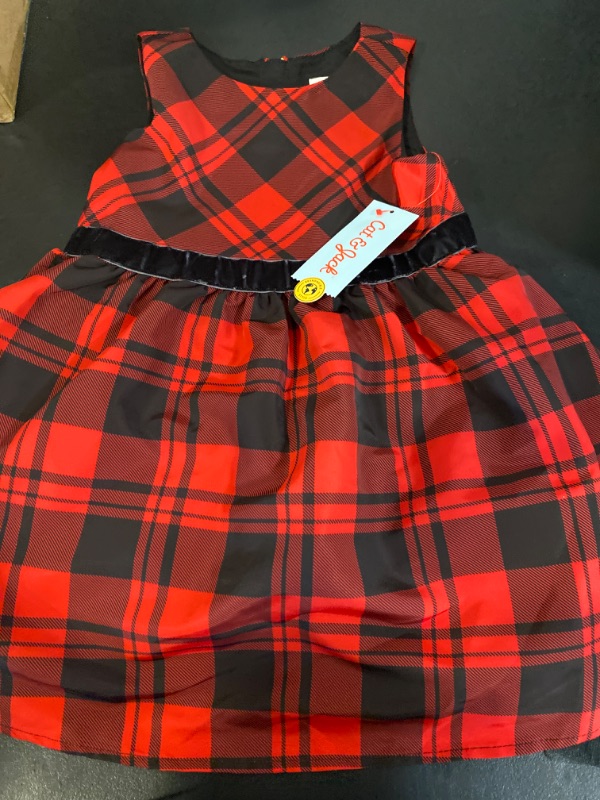 Photo 2 of Toddler Girls' Plaid Dress - Cat & Jack™ Red 4T
