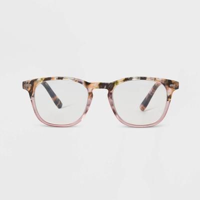 Photo 1 of Women's Gloss Plastic Flat Top Blue Light Filtering Reading Glasses - Universal Thread™ Tortoise 2
