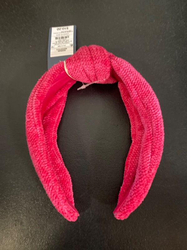 Photo 2 of Chenille Fabric Knot Top Headband - Universal Thread™ Pink
