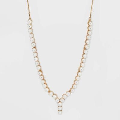 Photo 1 of SUGARFIX by BaubleBar Pearl Collar Necklace - Gold
