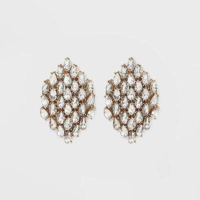 Photo 1 of SUGARFIX by BaubleBar Crystal Teardrop Stud Statement Earrings - Gold
