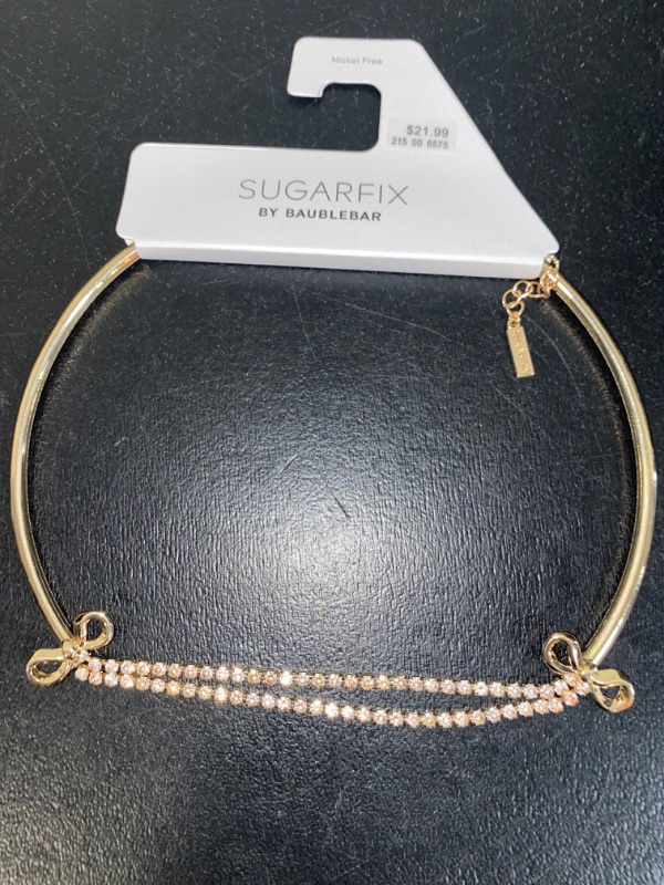Photo 2 of SUGARFIX by BaubleBar Crystal Bow Collar Necklace - Gold
