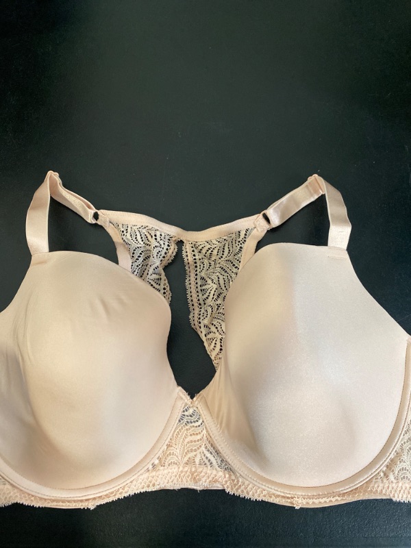 Photo 2 of 42DD Paramour Women's Bras SBY - Sugar Baby Carolina Seamless Lace T-Back Plunge Bra - Plus
