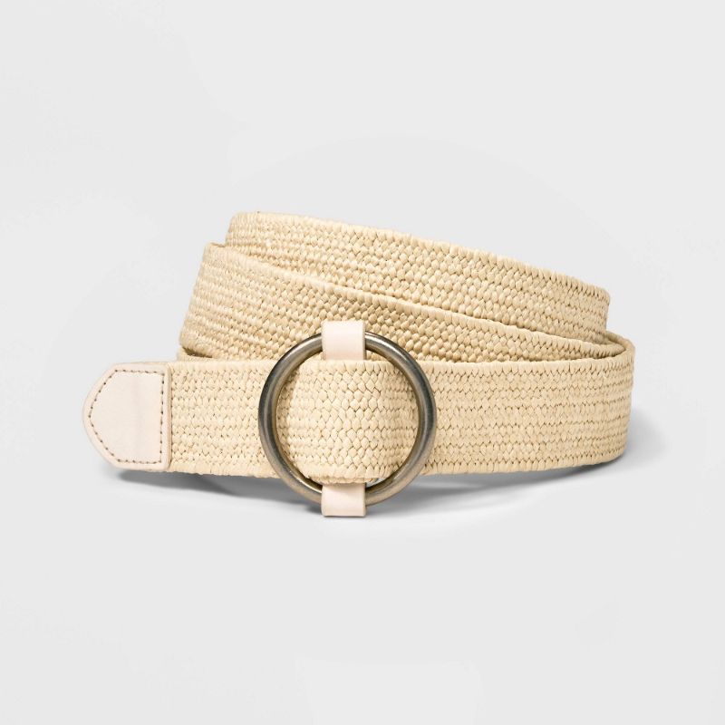 Photo 1 of Women's Woven Belt - Ava & Viv™ Beige 1X-2X
