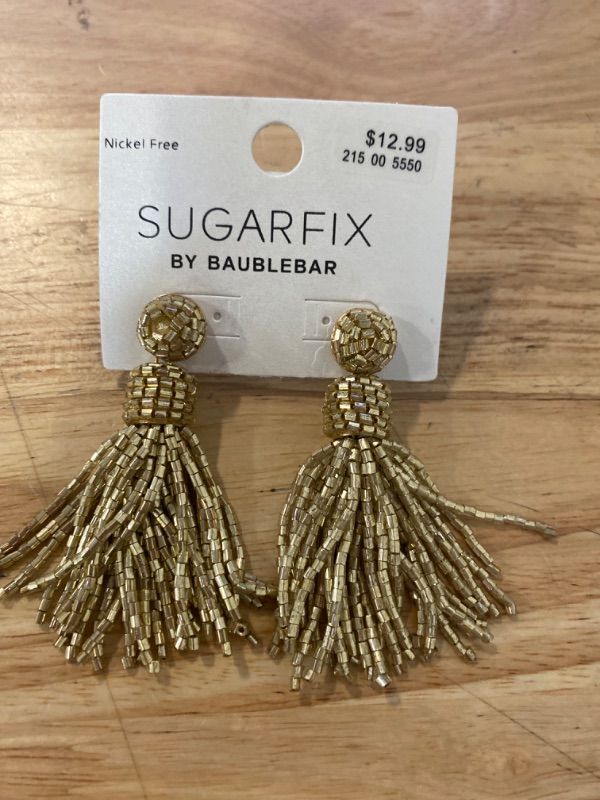 Photo 2 of SUGARFIX by BaubleBar Beaded Tassel Statement Earrings