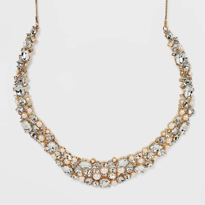 Photo 1 of SUGARFIX by BaubleBar Crystal and Pearl Collar Necklace - Gold
