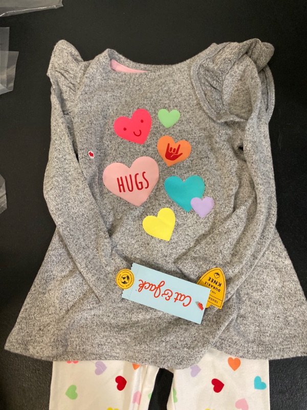 Photo 2 of Toddler Girls' Candy Hearts Top & Bottom Set - Cat & Jack™ Gray 2T
