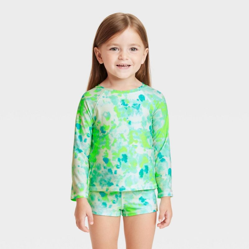 Photo 1 of Toddler 2pc Tie-Dye Rash Guard Set - Cat & Jack™ 5T
