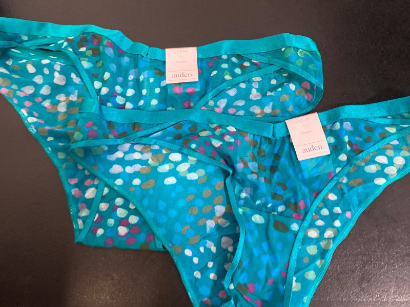 Photo 2 of Women's Mesh Cheeky Underwear - Auden™ Blue/Polka Dots L 2 Pack 
