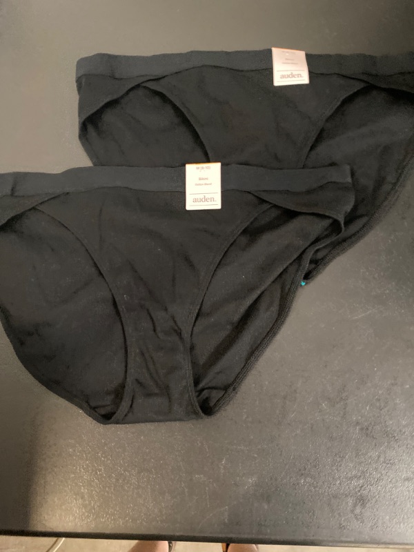 Photo 2 of Women's Cotton String Bikini Underwear - Auden™ Black M 2 Pack 
