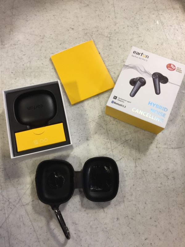 Photo 3 of EarFun Air Pro 3 Noise Cancelling Wireless Earbuds, Qualcomm® aptX™ Adaptive Sound, 6 Mics CVC 8.0 ENC, Bluetooth 5.3 Earbuds, Multipoint Connection, 45H Playtime, App Customize EQ, Wireless Charging