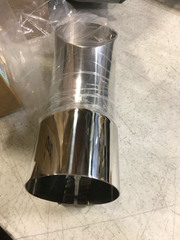 Photo 1 of Upower Diesel Exhaust Tip Turn Down 4 Inch Inlet 4" Outlet Diameter 12" Long Stainless Steel 304 Bolt On Tailpipe