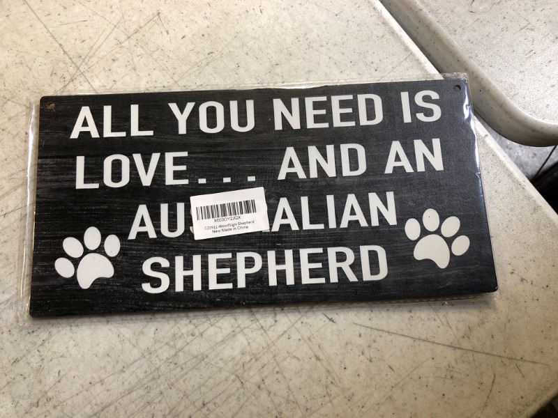 Photo 2 of All You Need is Love and an Australian Shepherd Wood Sign Rustic Australian Shepherd Mom Wooden Hanging Plaque for Home Wall Art Decoration 6 x 12 Inches Present