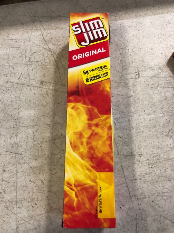 Photo 2 of Slim Jim Giant Smoked Meat Stick, Original Flavor, Keto Friendly, 0.97 Ounce (Pack of 24) Original 0.97 Ounce (Pack of 24)