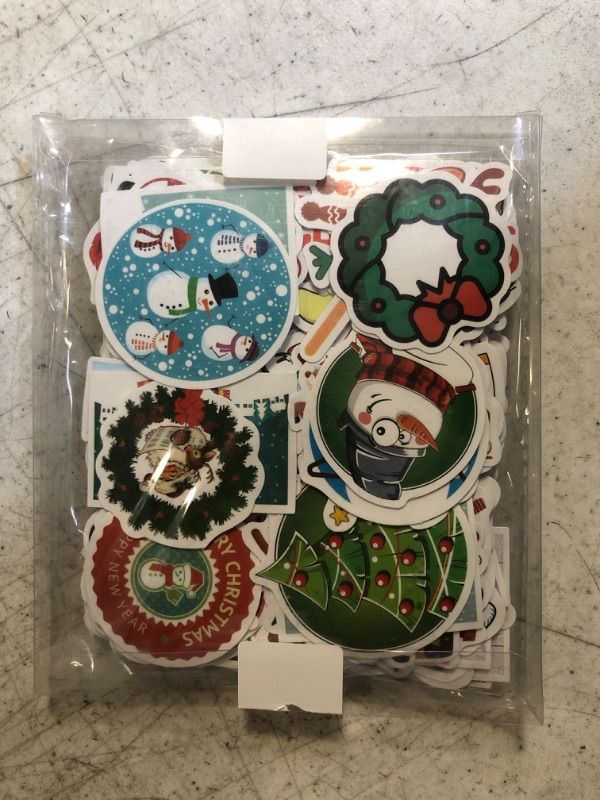 Photo 2 of 300PCS Christmas Stickers for Kids, Christmas Party Favors Stocking Stuffers Vinyl Water Bottles Stickers, Christmas Crafts Gifts for Classroom Students Holiday Sticker for Kids Teens Adults