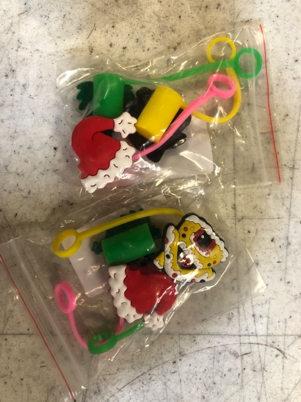 Photo 2 of 12 3PACK CHRISTMAS SILICONE STRAW COVERS 