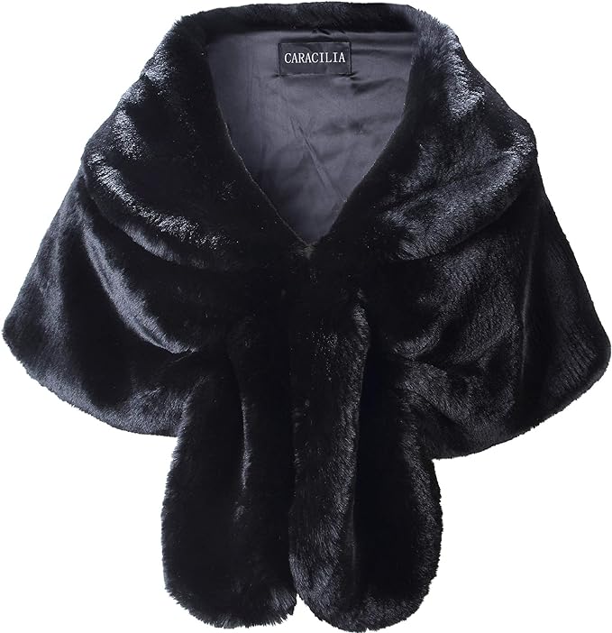 Photo 1 of Caracilia Faux Fur Shawl Wrap Stole Shrug Winter Bridal Wedding Cover Up