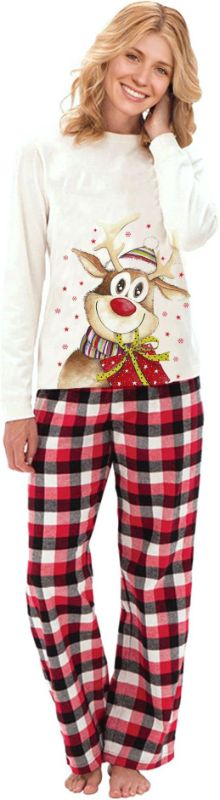 Photo 1 of Awoscut Christmas Family Matching Pajamas Christmas Pjs Holiday Nightwear Sleepwear Sets Long Sleeve Pjs- SIZE XL 
