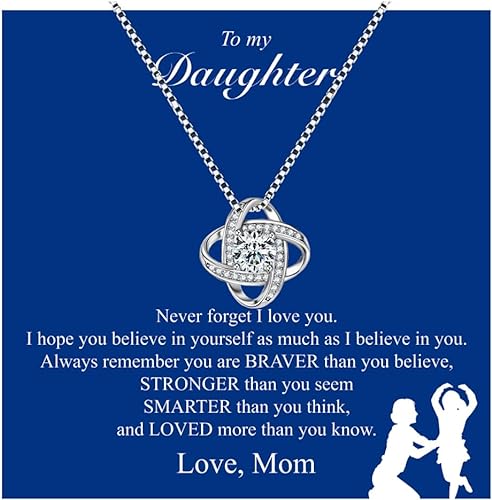 Photo 1 of Daughter gifts dad daughter necklace sterling silver as new year gift for daughter gift to my daughter necklace birthday gifts for daughter from father
