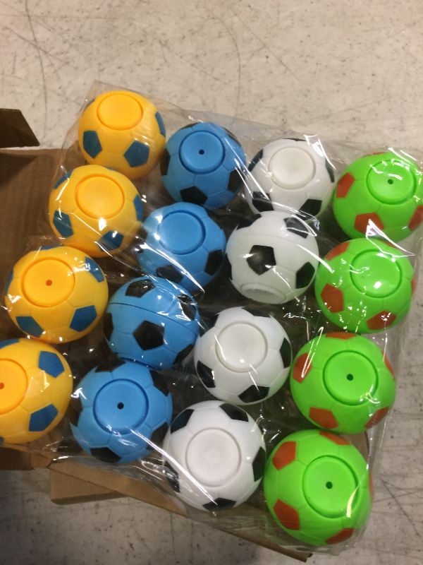 Photo 2 of  Mini Fidget Spinners Soccer Ball Toys for Kids, Soccer Party Favors Goodie Bag Stuffers, Rotatable Soccer Finger Stress Balls for Classroom Prizes