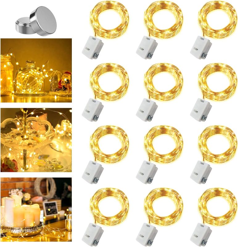 Photo 1 of 12 Pack 10Ft(3m) 30 LED Twinkle Lights Battery Operated, 3 Speed Modes, Extra 12 Batteries for Replacement, Mini Waterproof String Lights, Fairy Lights for DIY Christmas Decoration
