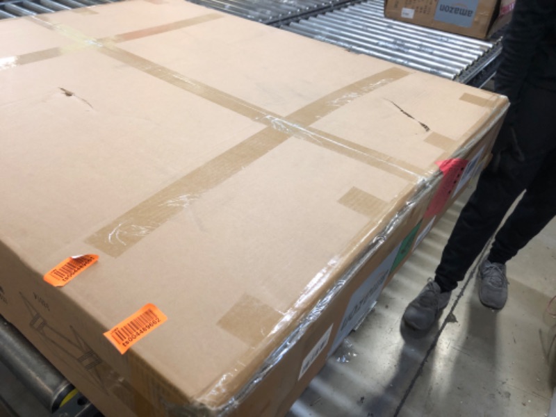 Photo 1 of LVB Rustic Large Computer Desk, Industrial Extra Long Home Office Desk, Wood Pc Writing Work Study Computer Table Desk, Farmhouse Workstation Gaming Executive Desk for 2 Person, Rustic Oak, 70 Inch