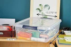 Photo 1 of Rubbermaid Cleverstore Home Office Organization 16 Quart Clear Latching Stackable Plastic Storage Tote Container w/ Lid for Basement or Garage, 