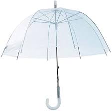 Photo 1 of (3 Pack) Bubble Clear Auto Open Windproof Rain Umbrella with Hook Handle