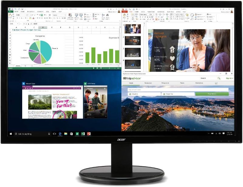 Photo 1 of Acer K202HQL Abi 19.5" HD (1366 x 768) NTSC 72% Color Gamut Tilt VESA Compatible Monitor for Work or Home | 1 x HDMI & VGA Port, Black 19.5-inch (HD 1366 x 768) Monitor