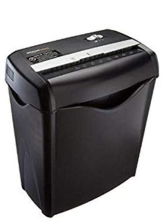 Photo 1 of Amazon Basics 6-Sheet Cross-Cut Paper Shredder and Shredder Sharpening 