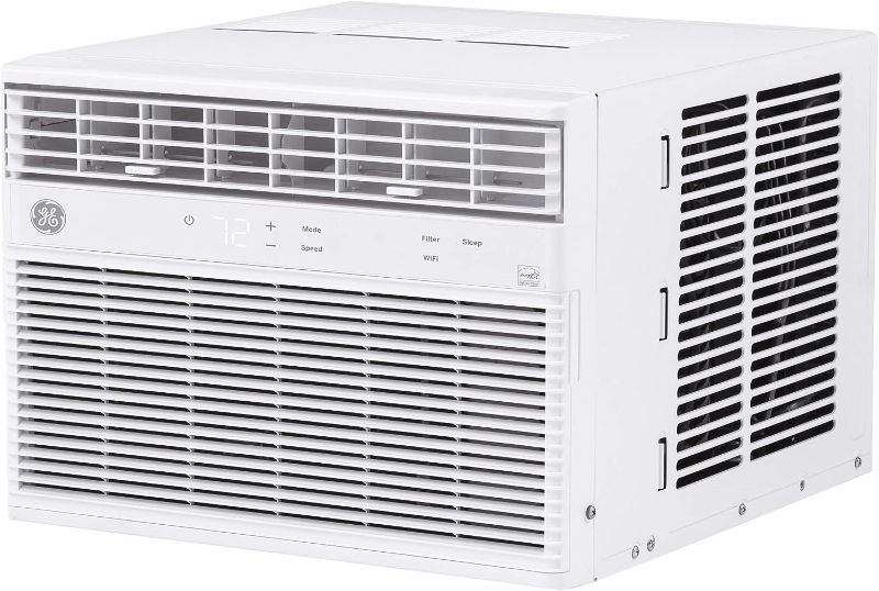 Photo 1 of GE Window Air Conditioner 12000 BTU, Wi-Fi Enabled, Energy-Efficient Cooling for Large Rooms, 12K BTU Window AC Unit with Easy Install Kit, Control Using Remote or Smartphone App
