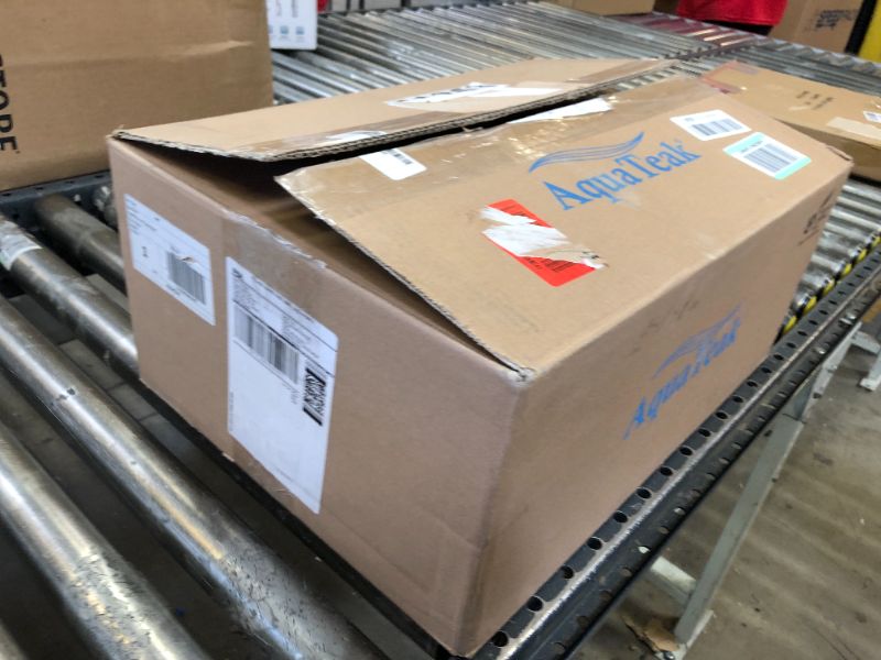 Photo 1 of AquaTeak Patented 18" Asia Mocha Teak Shower Bench with Shelf A. Bench