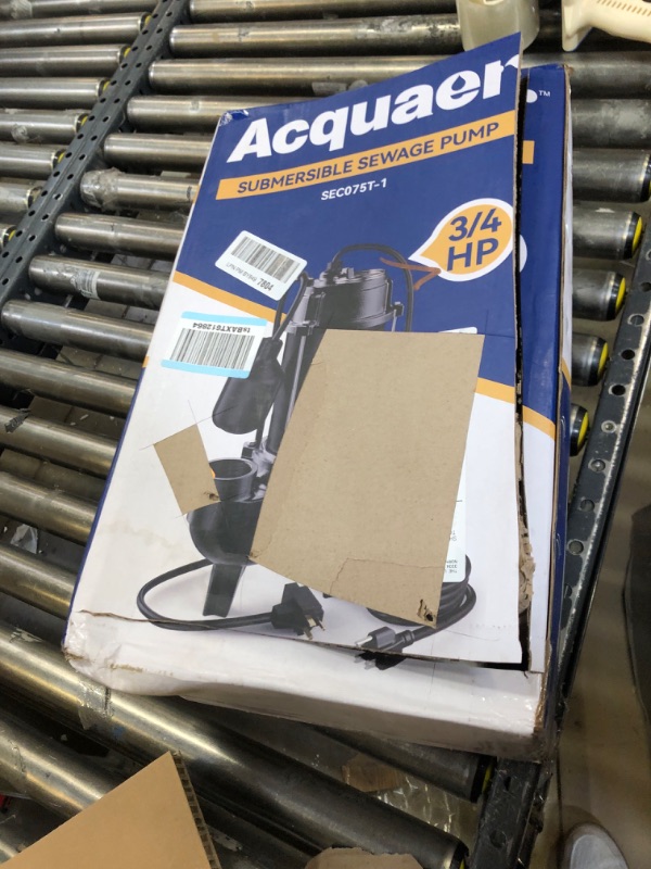 Photo 1 of Acquaer 1/2HP Submersible Sewage/Effluent Pump, 6000 GPH, Cast Iron, Automatic Tethered Float Switch, 115V Sump Pump for Septic Tank, Residential Sewage, Basement, 2'' NPT Discharge 1/2 HP
