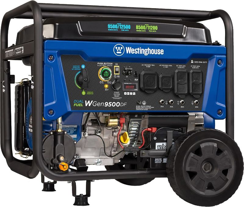 Photo 1 of -FACTORY SEALED- Westinghouse 12500 Watt Dual Fuel Home Backup Portable Generator, Remote Electric Start, Transfer Switch Ready, Gas and Propane Powered
