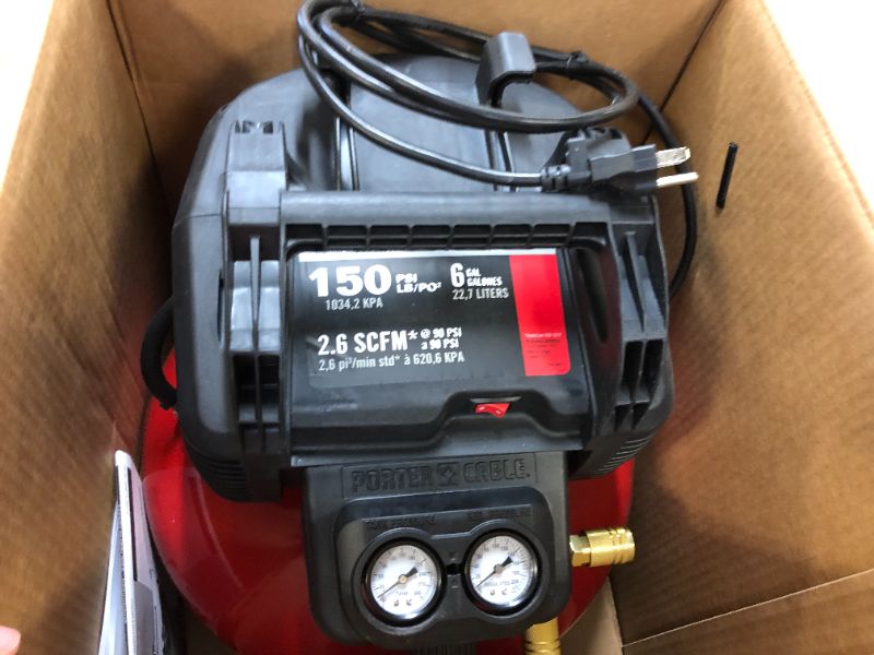 Photo 2 of Porter-Cable
6 Gal. 150 PSI Portable Electric Pancake Air Compressor