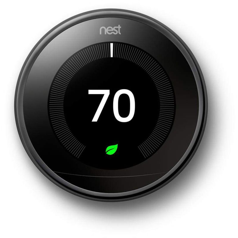 Photo 1 of -FACTORY SEALED- Google Nest Learning Thermostat - Smart Wi-Fi Thermostat - Mirror Black
