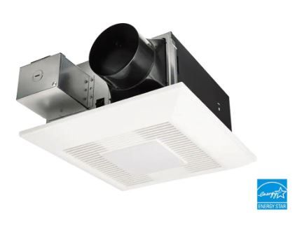 Photo 1 of Panasonic
WhisperFit DC/LED, Pick-A-Flow 50,80,110 CFM ENERGY STAR Quiet Ceiling Bathroom Exhaust Fan, Flex-Z Fast Install Bracket