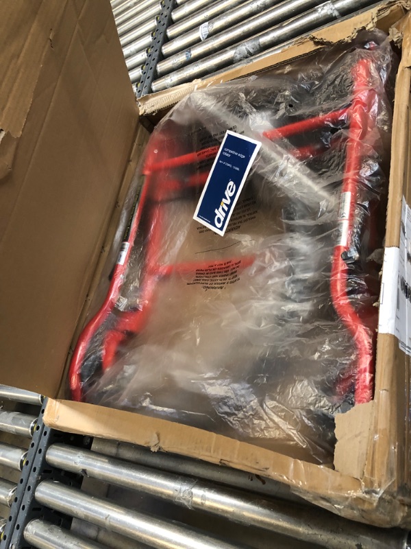 Photo 1 of Drive Medical 1239RD Foldable Rollator Walker with Seat, Red