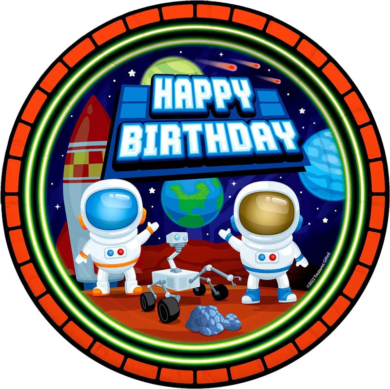 Photo 1 of 2 PACK--Treasures Gifted Astronaut Outer Space Plates 8ct - 7 Inch Dessert Plates - Astronaut Party Decorations - Outer Space Birthday Party Supplies - Outer Space Party Supplies - Outer Space Party Plates
